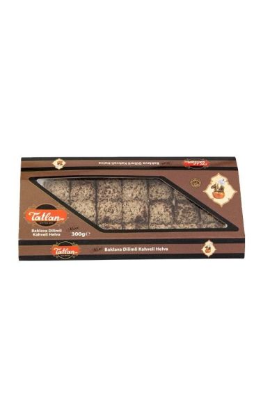 Kahveli Mini Baklava Dilimli Helva 300gr