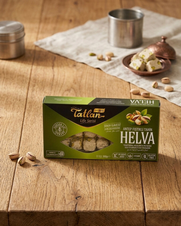 Tatlan Antep Fıstıklı Helva (Şeker İlavesiz) 300gr