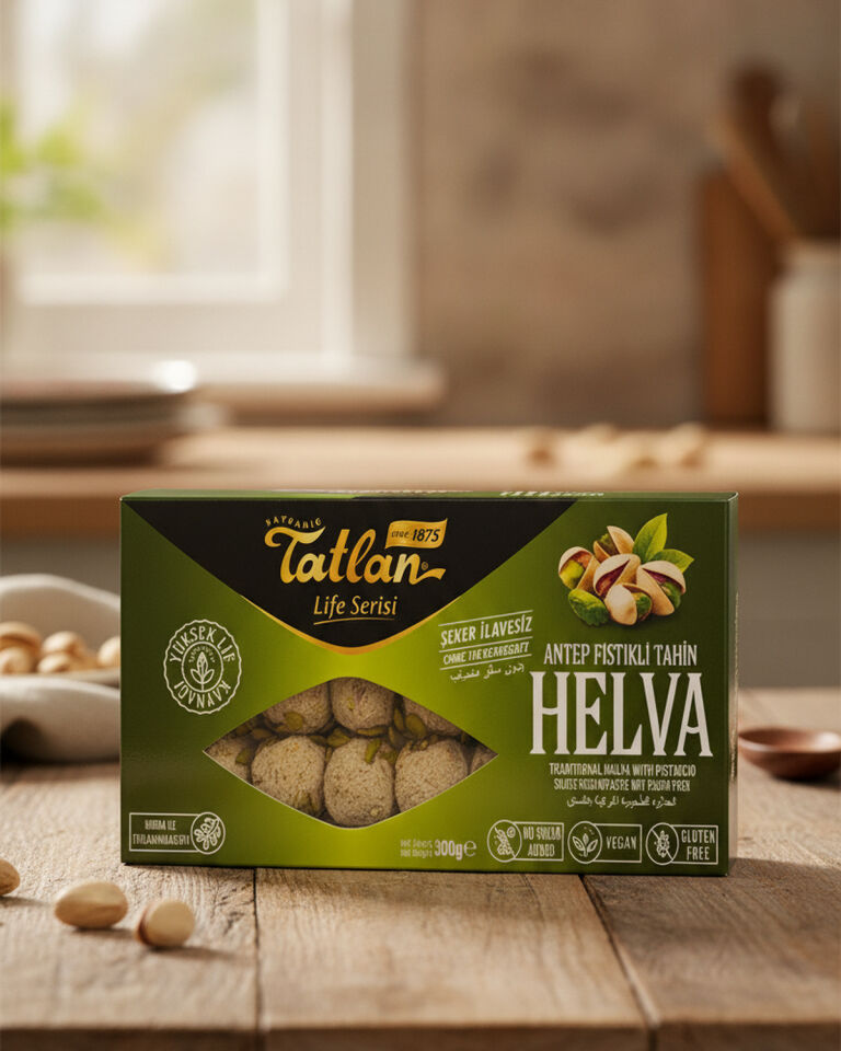 Tatlan Antep Fıstıklı Helva (Şeker İlavesiz) 300gr