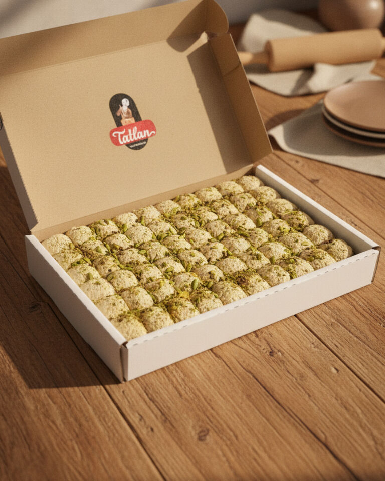 Tatlan Antep Fıstıklı Mini Baklava Dilimli Helva 4kg