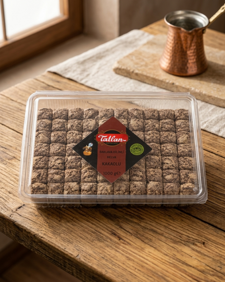 Tatlan Kakaolu Mini Baklava Dilimli Helva 1kg