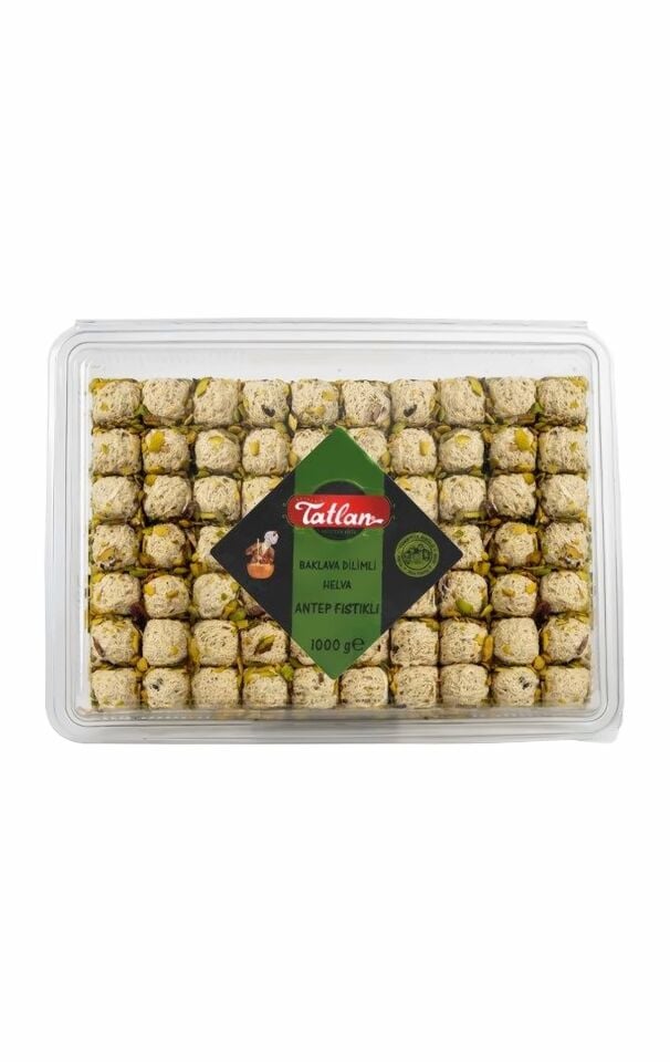 Tatlan Antep Fıstıklı Mini Baklava Dilimli Helva 1kg