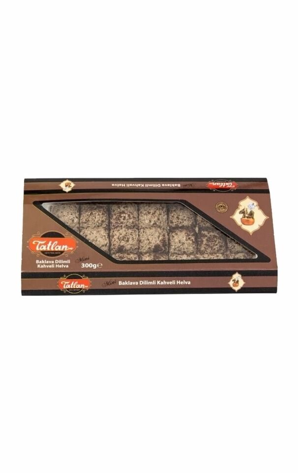 Kahveli Mini Baklava Dilimli Helva 300gr