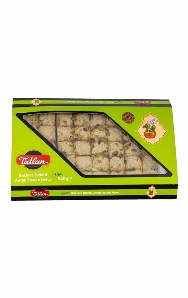 Antep Fıstıklı Mini Baklava Dilimli Helva 540gr