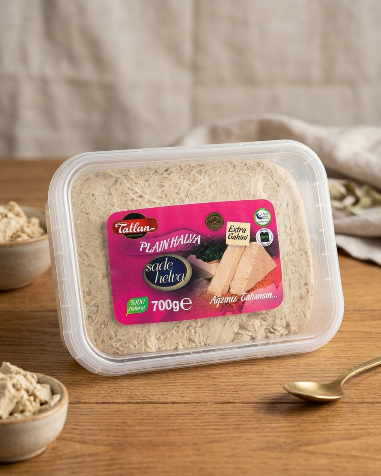 Tatlan Sade Tahin Helvası Kase 600gr