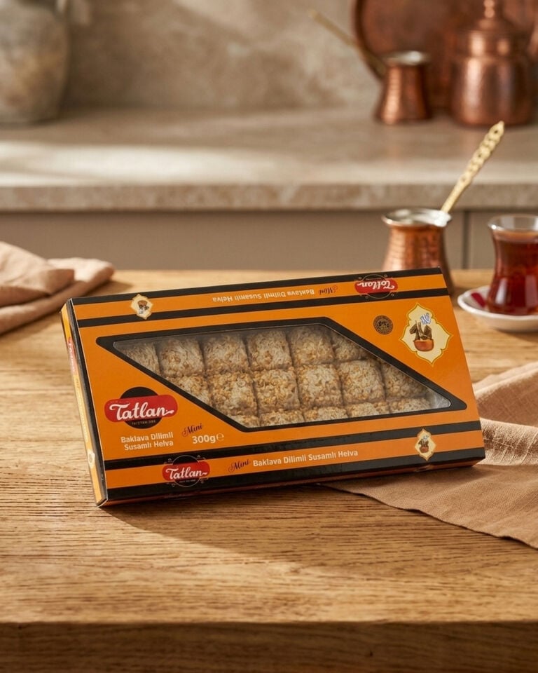 Susamlı Mini Baklava Dilimli Tahin Helva 300gr