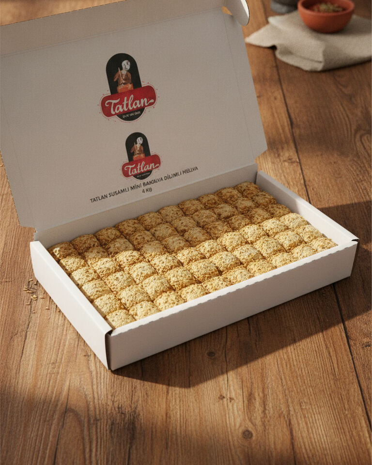 Susamlı Mini Baklava Dilimli Tahin Helva 4000gr
