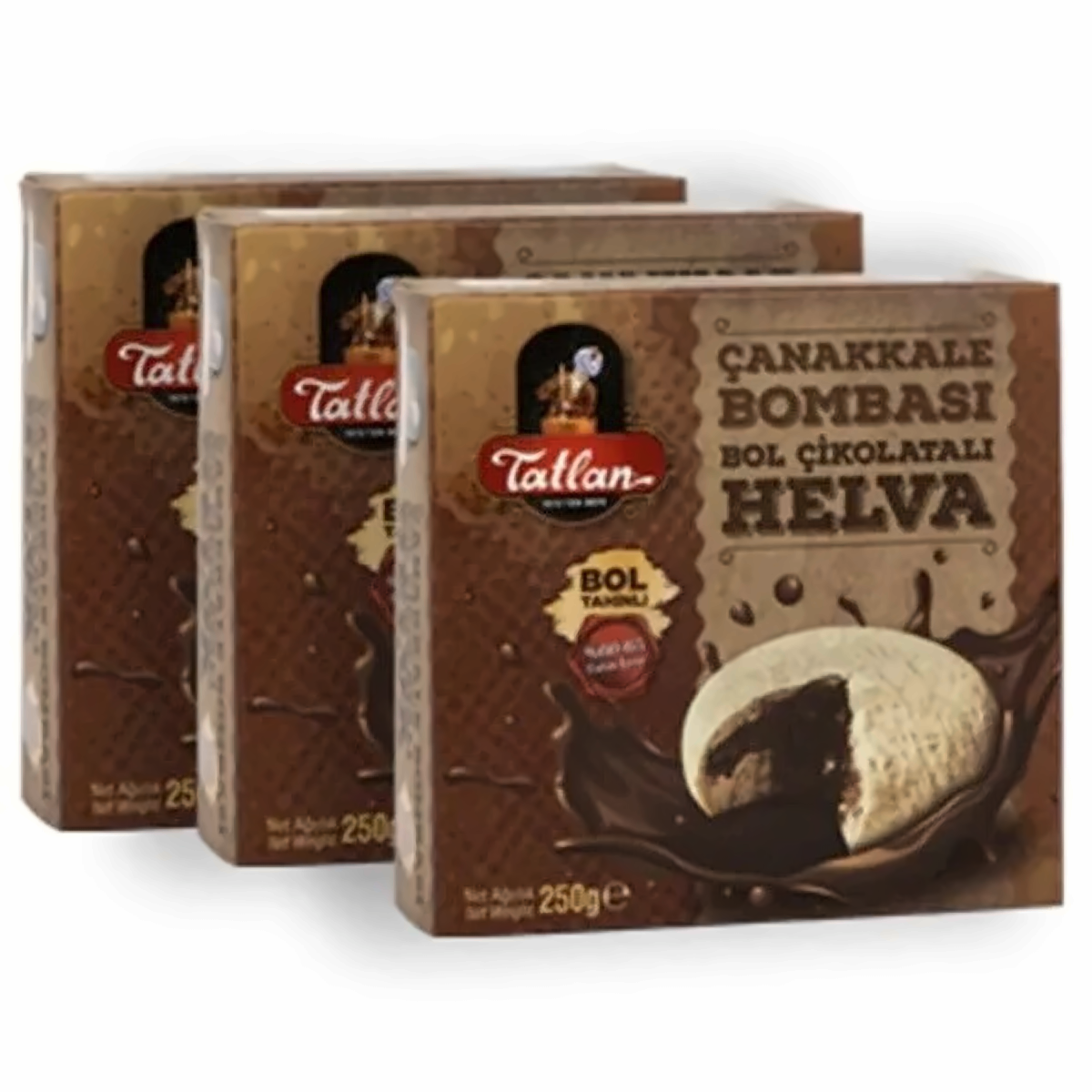 3'lü Çikolatalı Çanakkale Bombası 250 gr